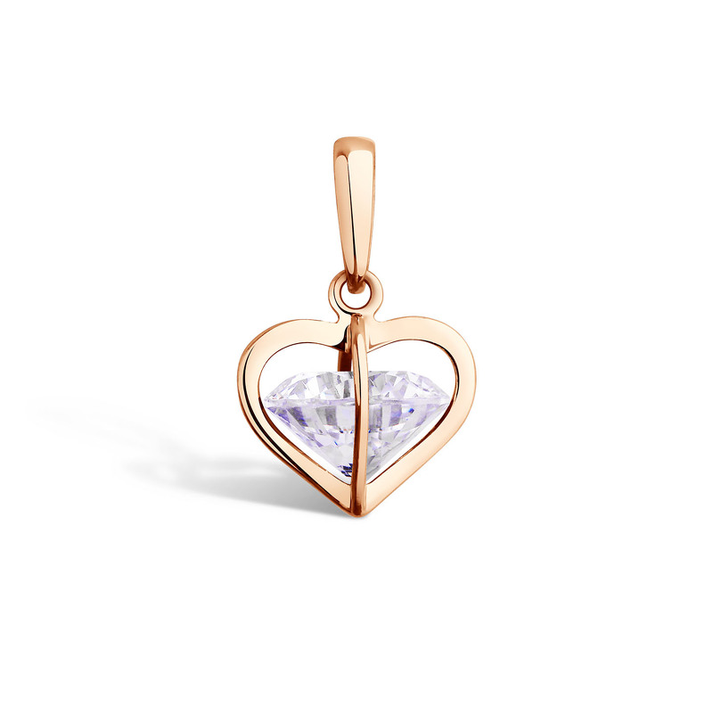 Серебряная подвеска с фианитом
