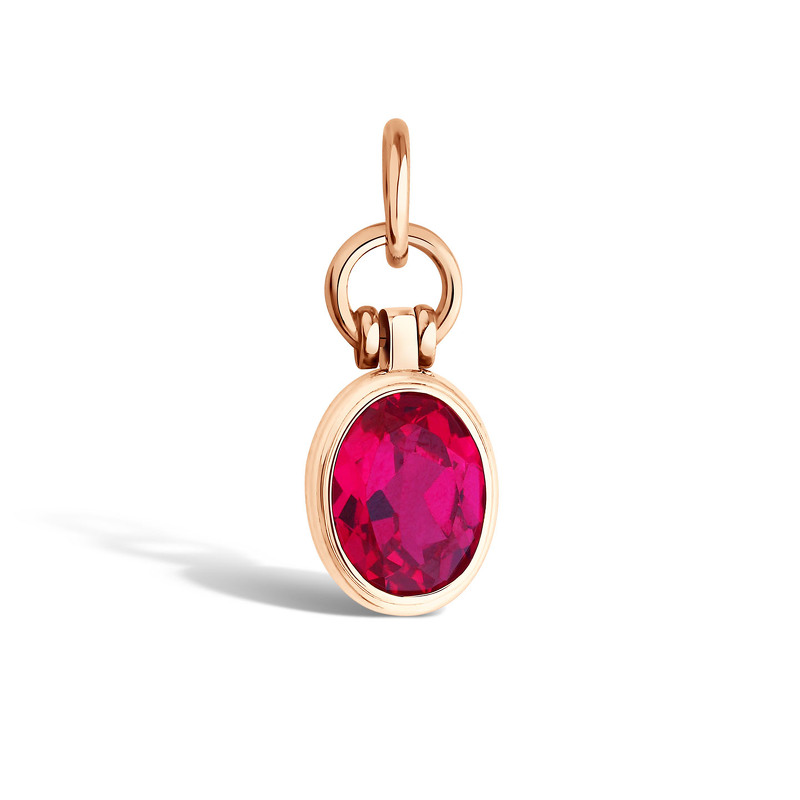 Серебряная подвеска с рубином