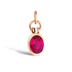 Серебряная подвеска с рубином