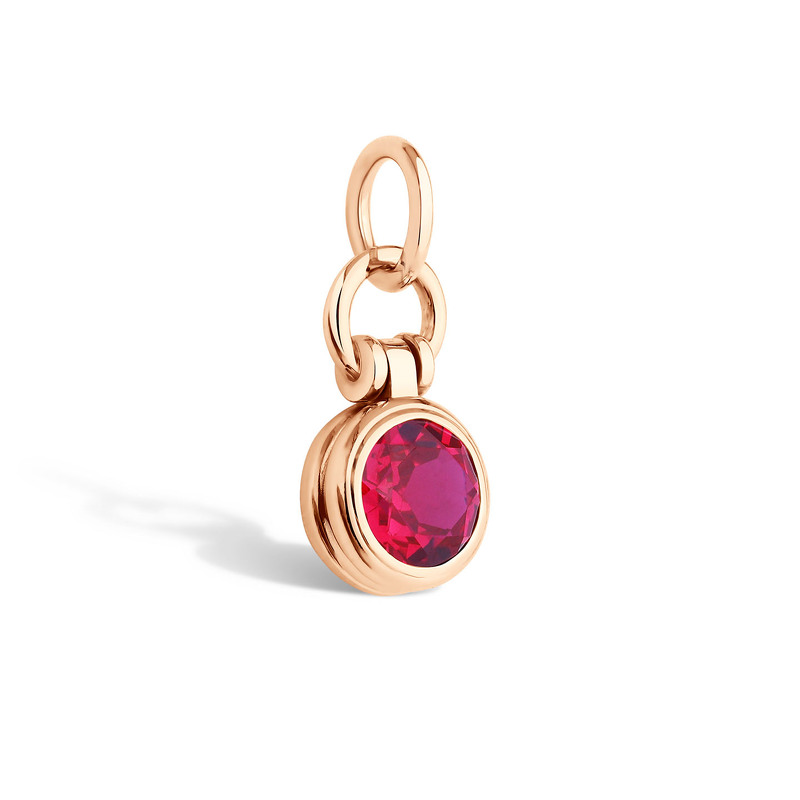Серебряная подвеска с рубином