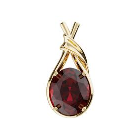 Серебряная подвеска с рубином