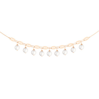 Серебряное колье с жемчугом