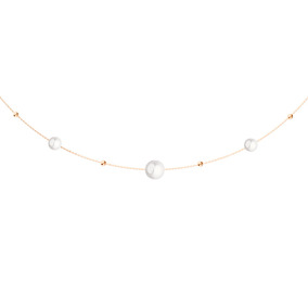 Серебряное колье с жемчугом