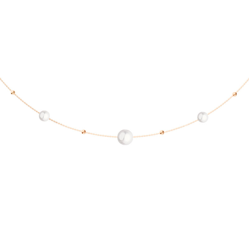 Серебряное колье с жемчугом