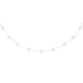 Серебряное колье с жемчугом