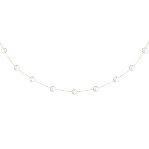 Серебряное колье с жемчугом