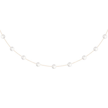 Серебряное колье с жемчугом