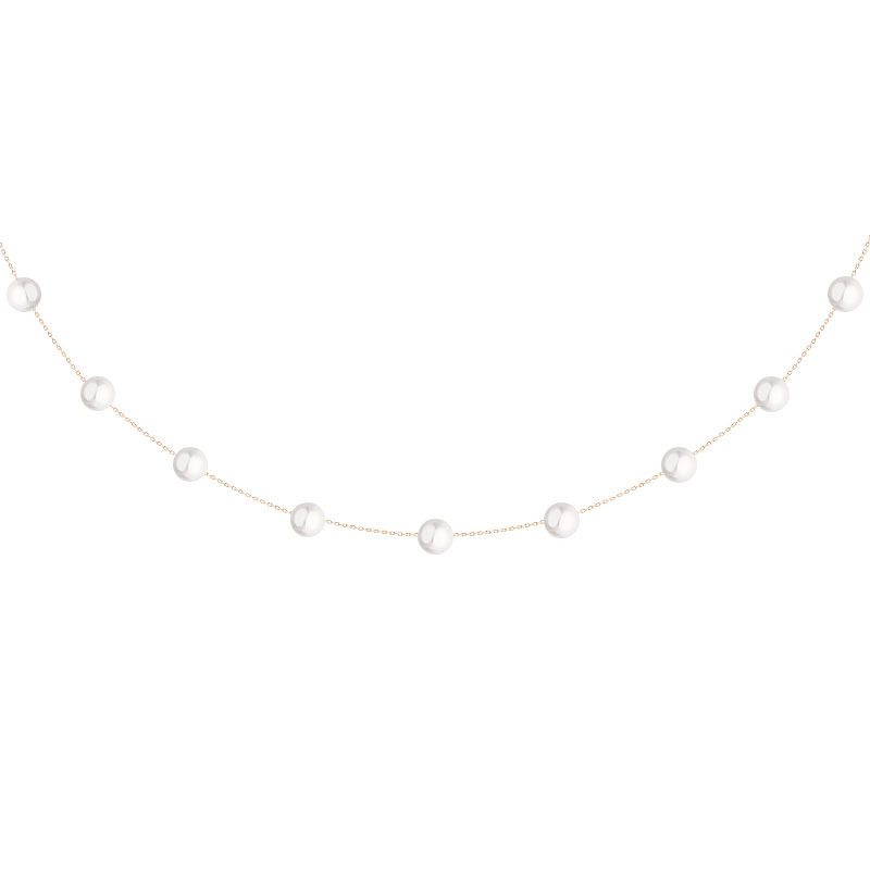 Серебряное колье с жемчугом