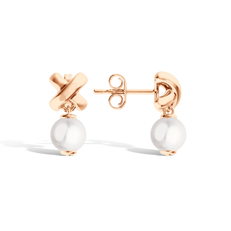 Серебряные серьги-пусеты с жемчугом