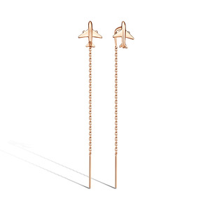 Серебряные серьги-продевки «Линии света»