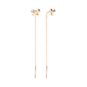 Серебряные серьги-продевки «Линии света»