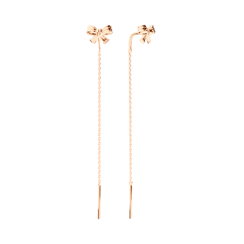 Серебряные серьги-продевки «Линии света»