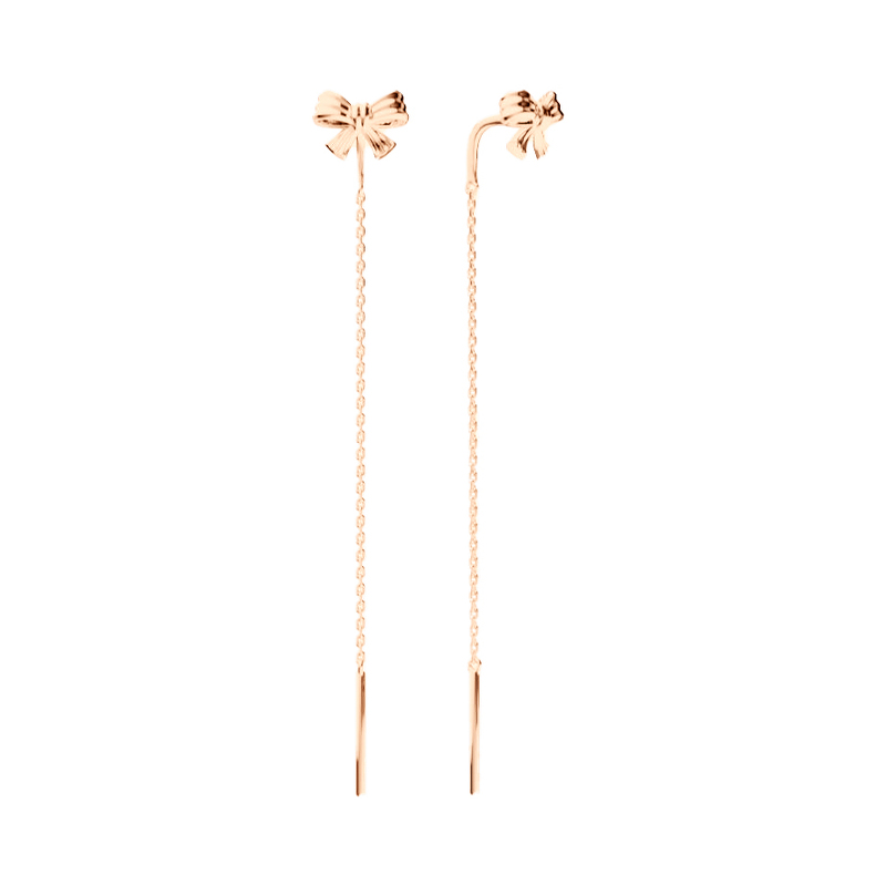 Серебряные серьги-продевки «Линии света»