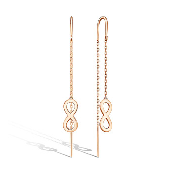 Серебряные серьги-продевки «Линии света»