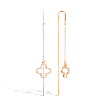 Серебряные серьги-продевки «Линии света»