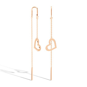 Серебряные серьги-продевки «Линии света»