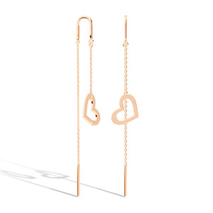 Серебряные серьги-продевки «Линии света»