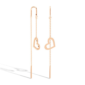 Серебряные серьги-продевки «Линии света»