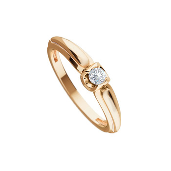 Серебряное кольцо с бриллиантом