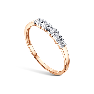 Серебряное кольцо с бриллиантами