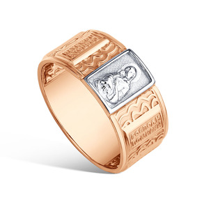 Серебряное кольцо «Казанская икона Божьей Матери»