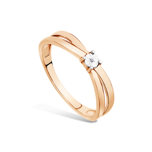 Серебряное кольцо с бриллиантом