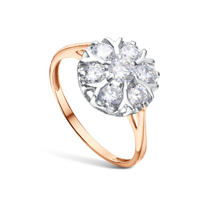 Серебряное кольцо с фианитами