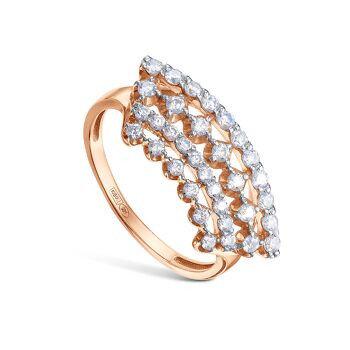 Серебряное кольцо с фианитами