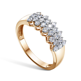 Серебряное кольцо с фианитами