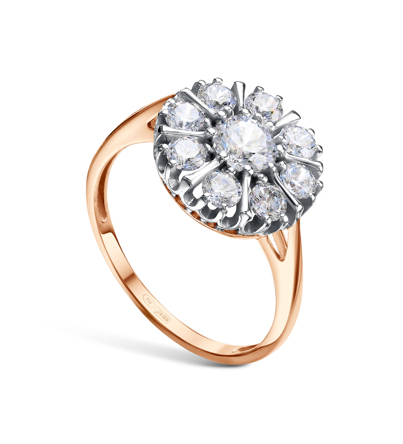 Серебряное кольцо с фианитами