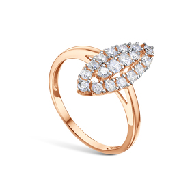 Серебряное кольцо с фианитами