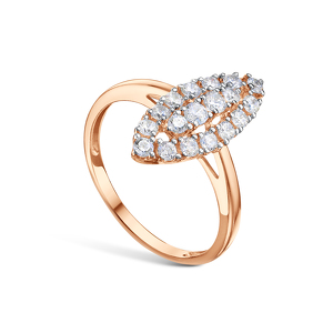 Серебряное кольцо с фианитами