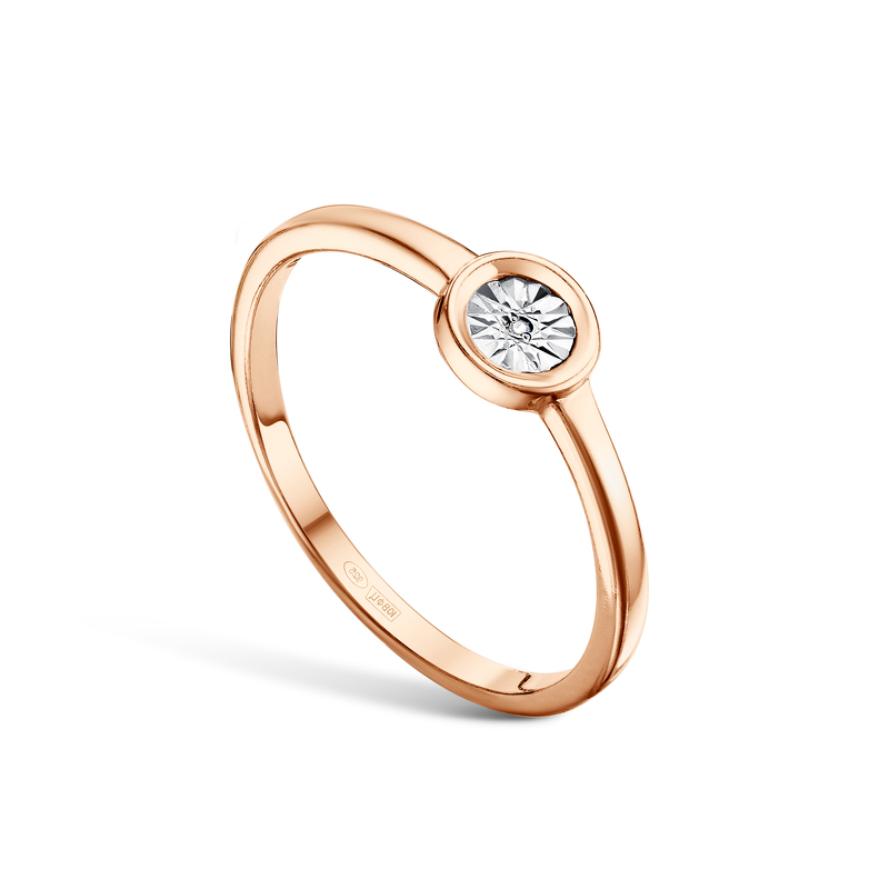 Серебряное кольцо с бриллиантом