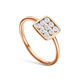 Серебряное кольцо с бриллиантами