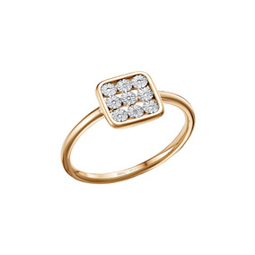 Серебряное кольцо с бриллиантами в золочении