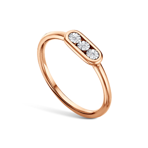 Серебряное кольцо с бриллиантами