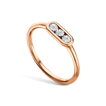 Серебряное кольцо с бриллиантами