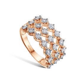 Серебряное кольцо с бриллиантами