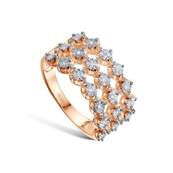 Серебряное кольцо с бриллиантами