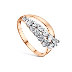 Серебряное кольцо с бриллиантами