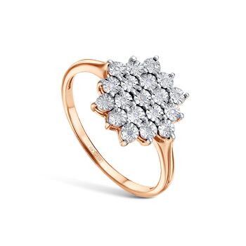 Серебряное кольцо с бриллиантами