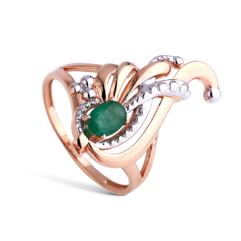 Серебряное кольцо с изумрудом