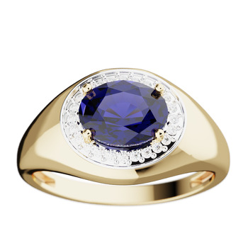 Серебряное кольцо с фианитами и аметистом 11-5538
