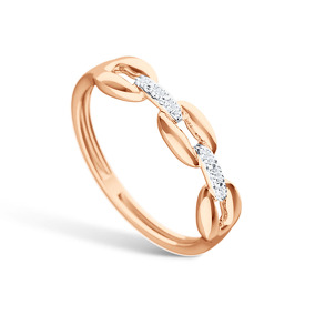 Серебряное кольцо с бриллиантами