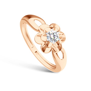 Серебряное кольцо с муассанитом