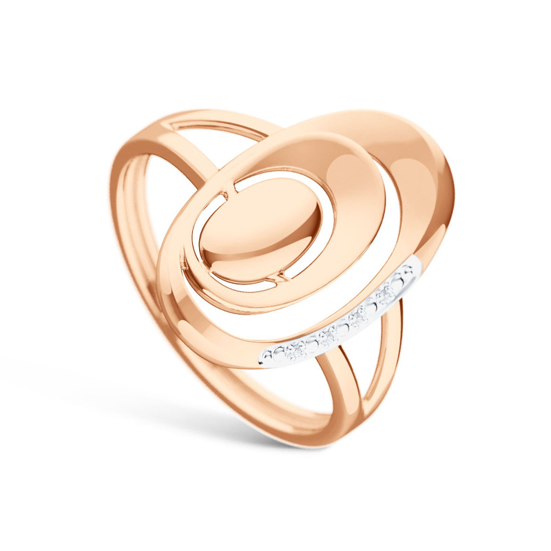 Серебряное кольцо с бриллиантами