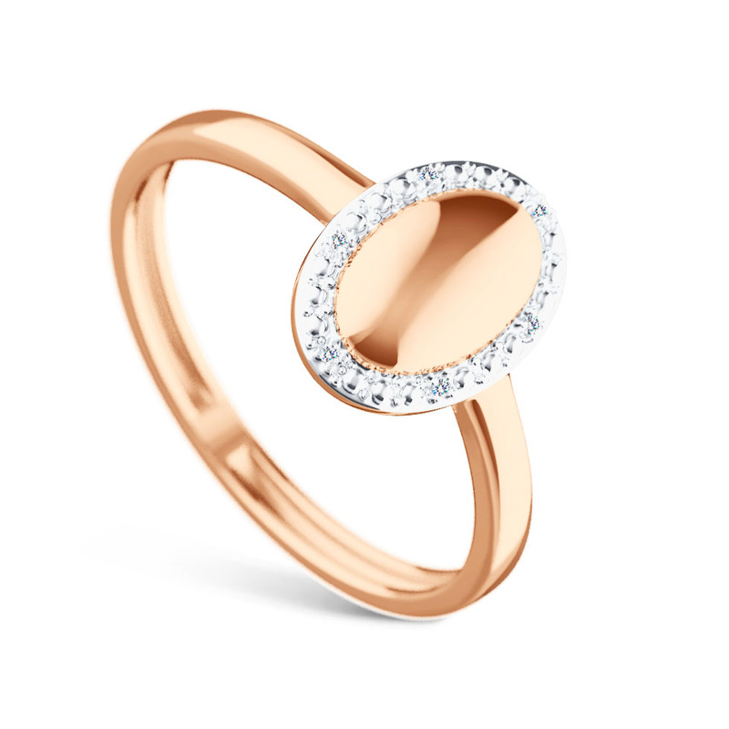 Серебряное кольцо с бриллиантом