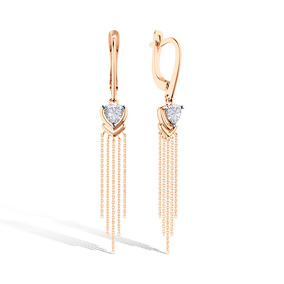 Серебряные серьги с горным хрусталем