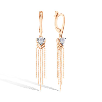 Серебряные серьги с горным хрусталем