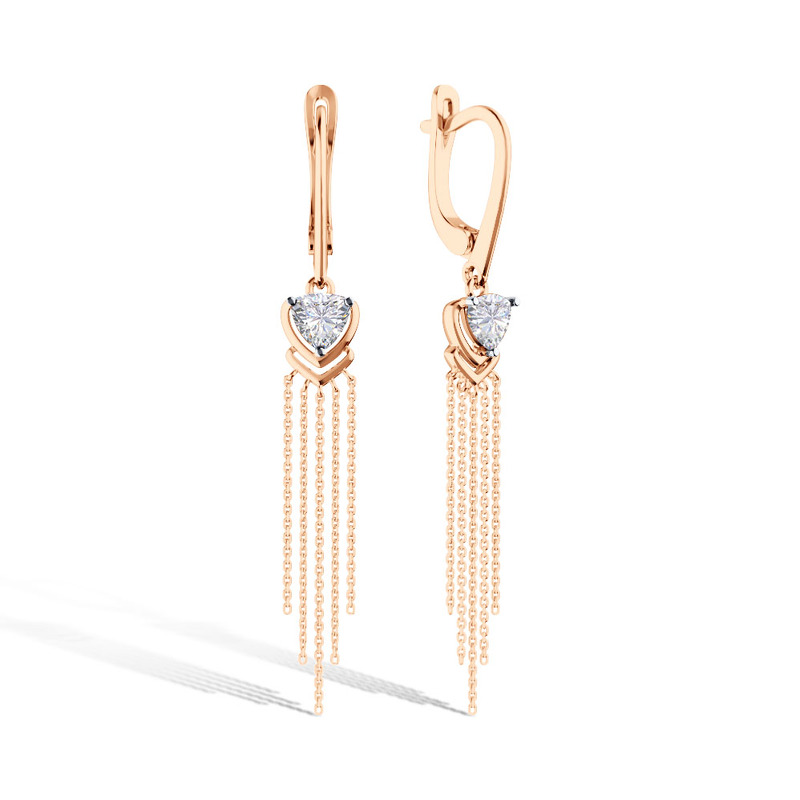 Серебряные серьги с горным хрусталем